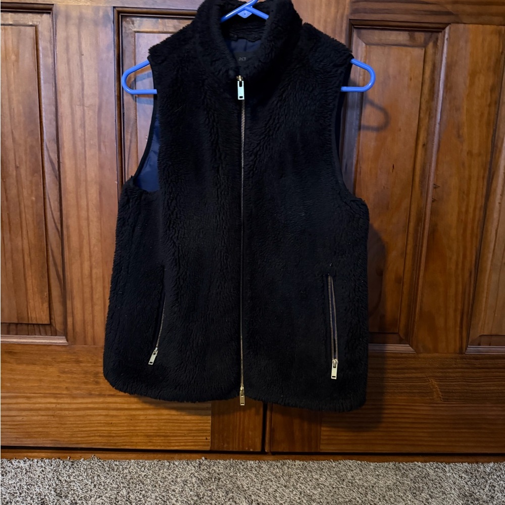 J. Crew Black Fleece Vest